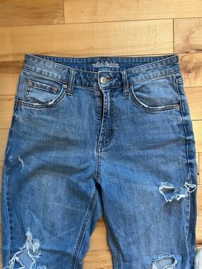Wild Fable Distressed High Rise Mom Jeans